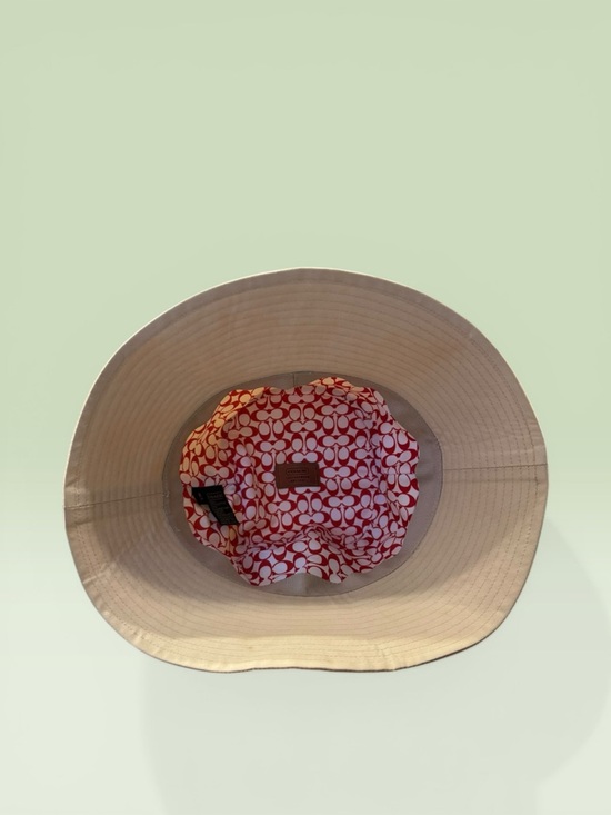 Coach Bucket Hat Tan and Red - Picture 6 of 7